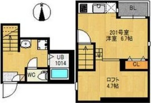 RIZEST 東照宮の物件間取画像